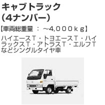 キャブトラック(4ナンバー)4000kg